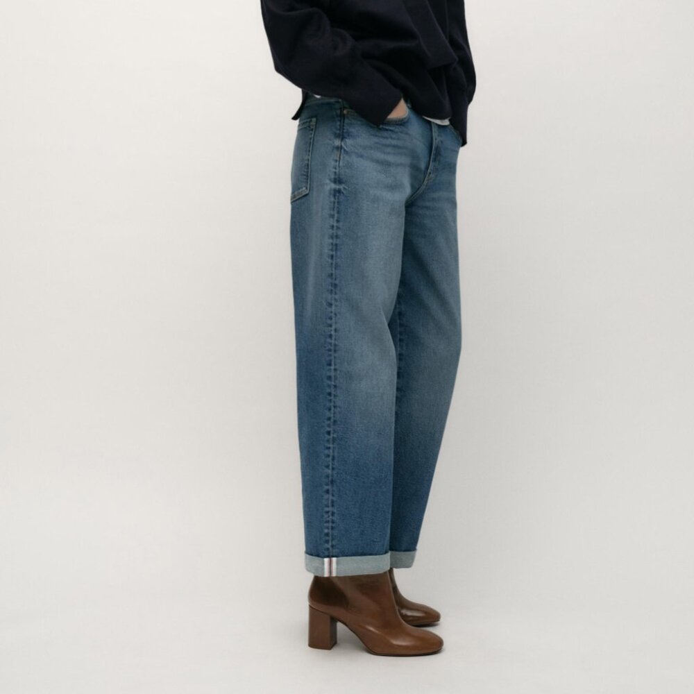 Zara MID RISE RELAXED FIT Z1975 JEANS Mid-blue - Excellent Condition